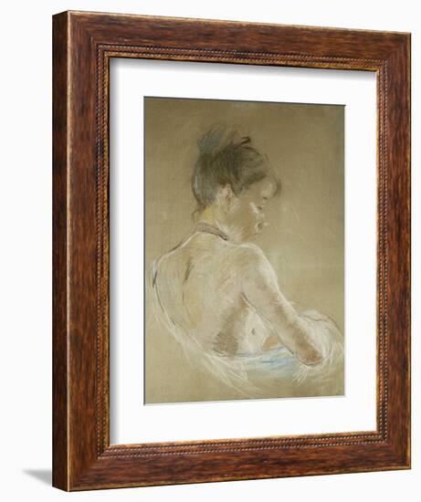 Young Girl With Naked Shoulders-Berthe Morisot-Framed Giclee Print