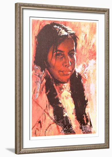 Young Girl With Otter Tail Braids-Shannon Stirnweis-Framed Collectable Print