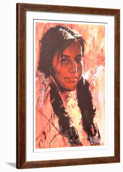 Young Girl With Otter Tail Braids-Shannon Stirnweis-Framed Collectable Print