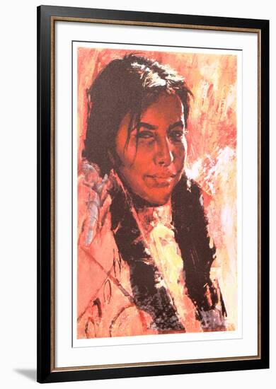 Young Girl With Otter Tail Braids-Shannon Stirnweis-Framed Collectable Print