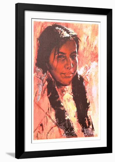 Young Girl With Otter Tail Braids-Shannon Stirnweis-Framed Collectable Print