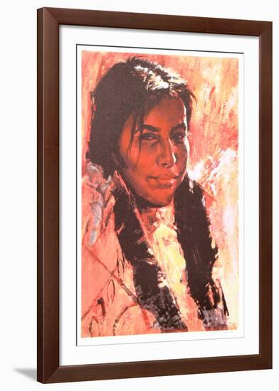 Young Girl With Otter Tail Braids-Shannon Stirnweis-Framed Collectable Print