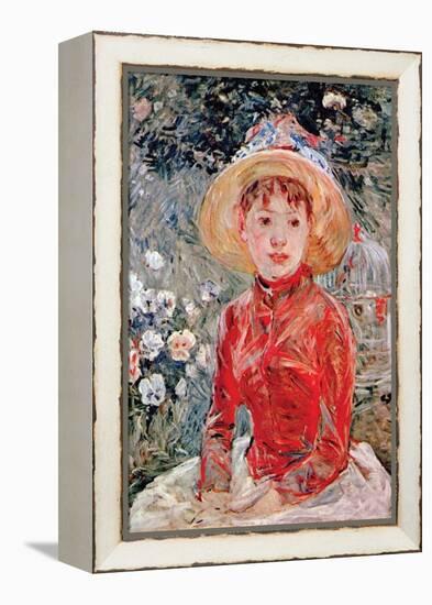 Young Girl-Berthe Morisot-Framed Stretched Canvas