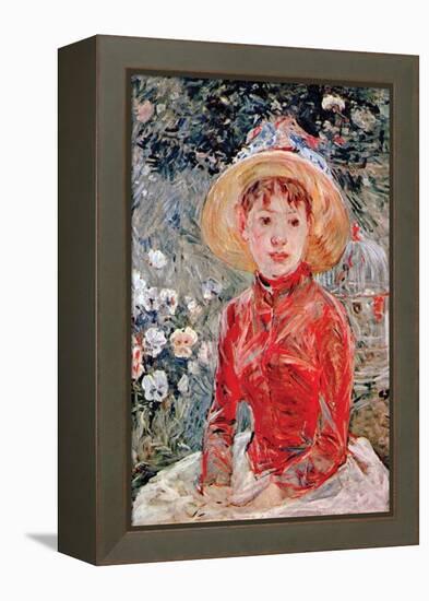 Young Girl-Berthe Morisot-Framed Stretched Canvas