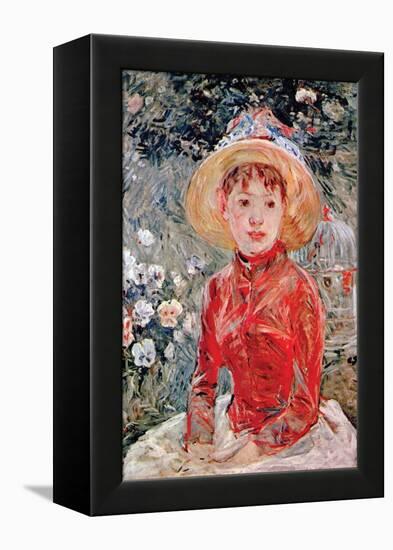 Young Girl-Berthe Morisot-Framed Stretched Canvas