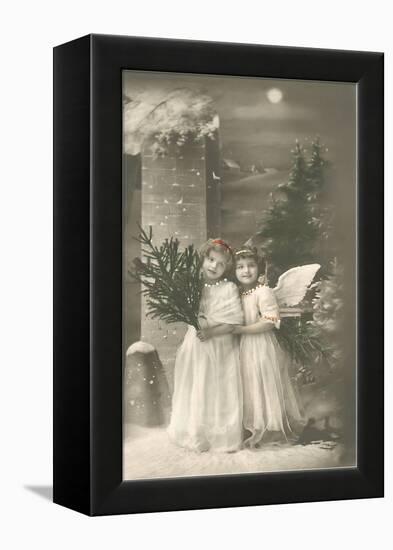 Young Girls as Cherubs-null-Framed Stretched Canvas