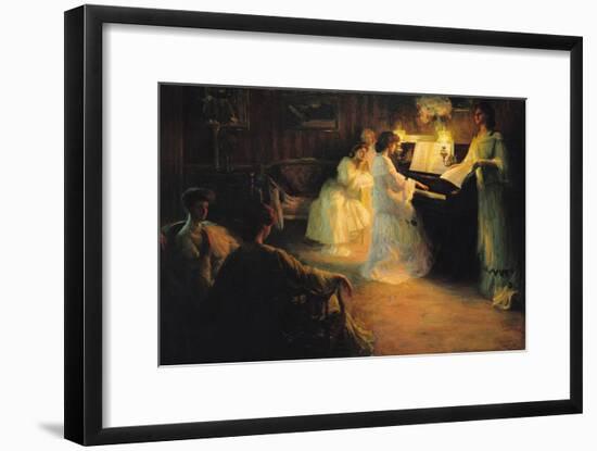 Young Girls at a Piano, 1906-Gabriel Deluc-Framed Giclee Print
