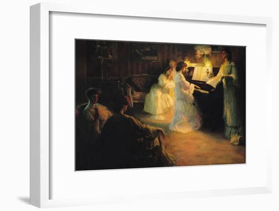 Young Girls at a Piano, 1906-Gabriel Deluc-Framed Giclee Print