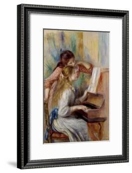 Young Girls at the Piano by Pierre Auguste Renoir-null-Framed Giclee Print