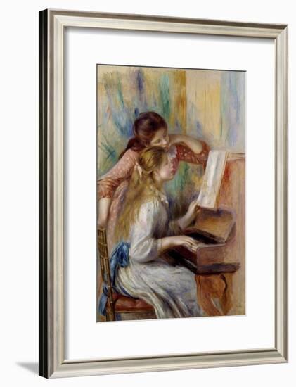 Young Girls at the Piano by Pierre Auguste Renoir-null-Framed Giclee Print