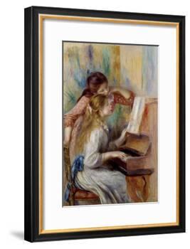 Young Girls at the Piano by Pierre Auguste Renoir-null-Framed Giclee Print