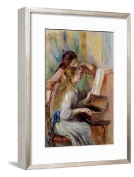 Young Girls at the Piano by Pierre Auguste Renoir-null-Framed Giclee Print