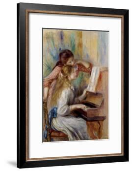Young Girls at the Piano by Pierre Auguste Renoir-null-Framed Giclee Print