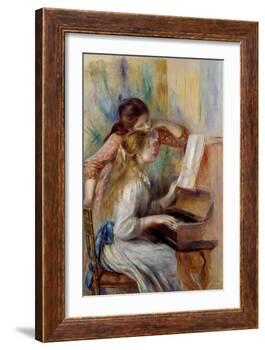 Young Girls at the Piano by Pierre Auguste Renoir-null-Framed Giclee Print