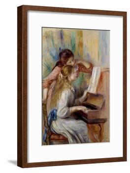 Young Girls at the Piano by Pierre Auguste Renoir-null-Framed Giclee Print