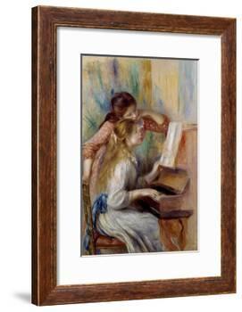 Young Girls at the Piano by Pierre Auguste Renoir-null-Framed Giclee Print
