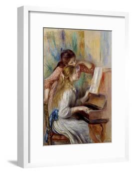 Young Girls at the Piano by Pierre Auguste Renoir-null-Framed Giclee Print
