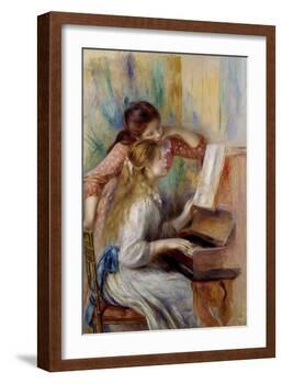 Young Girls at the Piano by Pierre Auguste Renoir-null-Framed Giclee Print