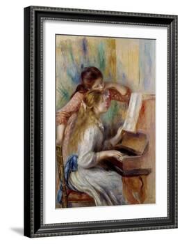 Young Girls at the Piano by Pierre Auguste Renoir-null-Framed Giclee Print