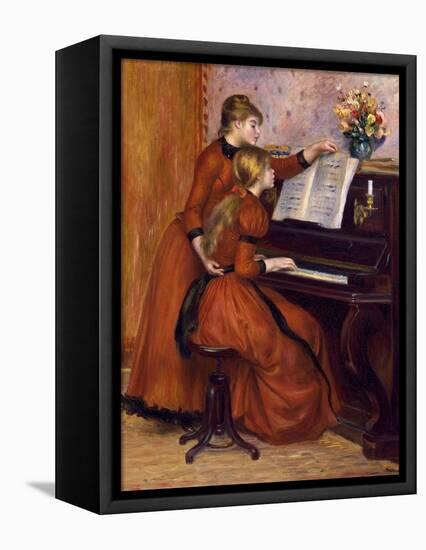 Young Girls at the Piano. Ca. 1889-Pierre-Auguste Renoir-Framed Stretched Canvas