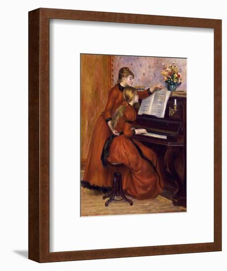 Young Girls at the Piano. Ca. 1889-Pierre-Auguste Renoir-Framed Art Print