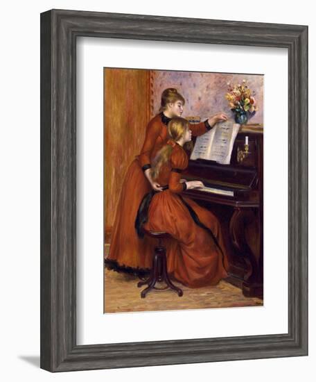 Young Girls at the Piano. Ca. 1889-Pierre-Auguste Renoir-Framed Art Print