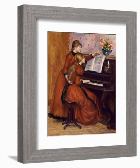 Young Girls at the Piano. Ca. 1889-Pierre-Auguste Renoir-Framed Art Print