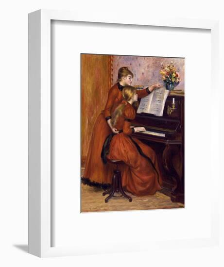 Young Girls at the Piano. Ca. 1889-Pierre-Auguste Renoir-Framed Art Print