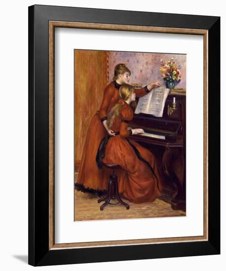 Young Girls at the Piano. Ca. 1889-Pierre-Auguste Renoir-Framed Art Print