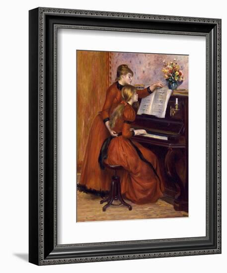 Young Girls at the Piano. Ca. 1889-Pierre-Auguste Renoir-Framed Art Print