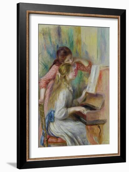 Young Girls at the Piano, circa 1890-Pierre-Auguste Renoir-Framed Giclee Print