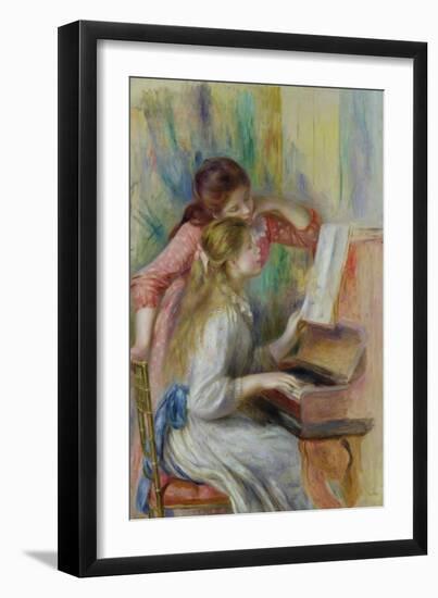 Young Girls at the Piano, circa 1890-Pierre-Auguste Renoir-Framed Giclee Print