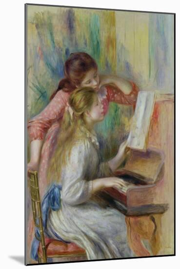 Young Girls at the Piano, circa 1890-Pierre-Auguste Renoir-Mounted Giclee Print