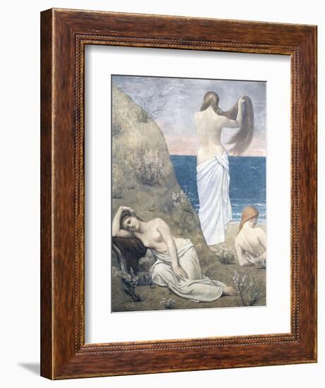 Young Girls at the Seaside, 1879-Pierre Puvis de Chavannes-Framed Giclee Print