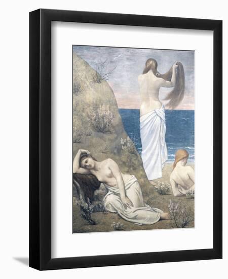 Young Girls at the Seaside, 1879-Pierre Puvis de Chavannes-Framed Giclee Print