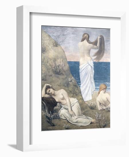 Young Girls at the Seaside, 1879-Pierre Puvis de Chavannes-Framed Giclee Print