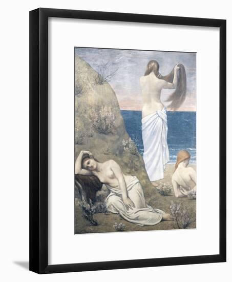 Young Girls at the Seaside, 1879-Pierre Puvis de Chavannes-Framed Giclee Print