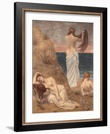 Young Girls at the Seaside-Pierre Puvis de Chavannes-Framed Art Print