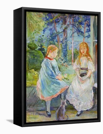 Young Girls at the Window, 1892-Berthe Morisot-Framed Premier Image Canvas