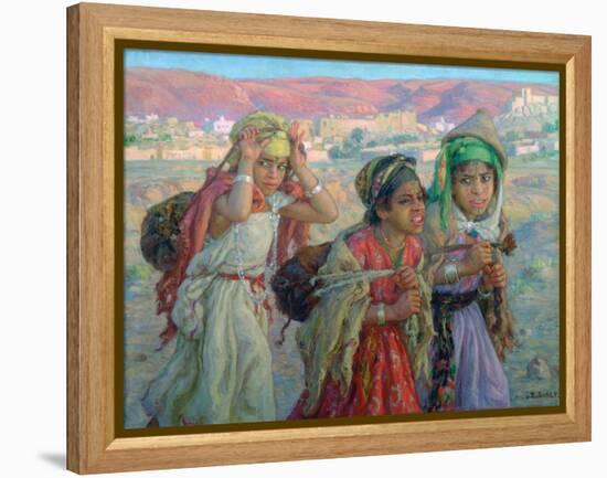 Young Girls Carrying Water, C1881-1926-Etienne Dinet-Framed Premier Image Canvas