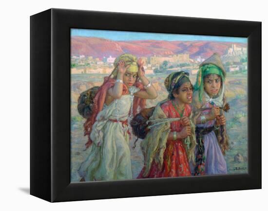 Young Girls Carrying Water, C1881-1926-Etienne Dinet-Framed Premier Image Canvas