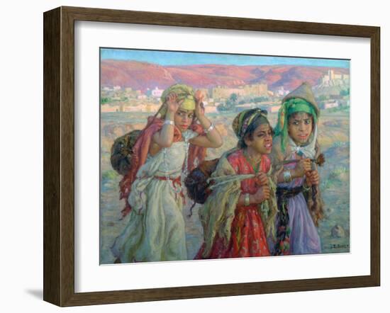 Young Girls Carrying Water, C1881-1926-Etienne Dinet-Framed Giclee Print