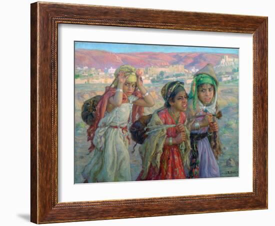Young Girls Carrying Water, C1881-1926-Etienne Dinet-Framed Giclee Print