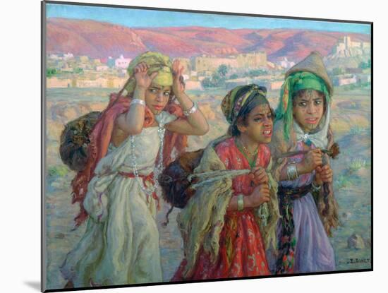 Young Girls Carrying Water, C1881-1926-Etienne Dinet-Mounted Giclee Print