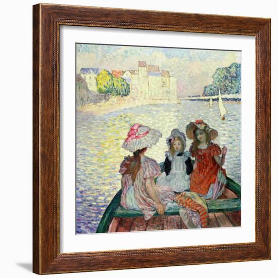 Young Girls in a Boat, c.1900-Henri Lebasque-Framed Giclee Print