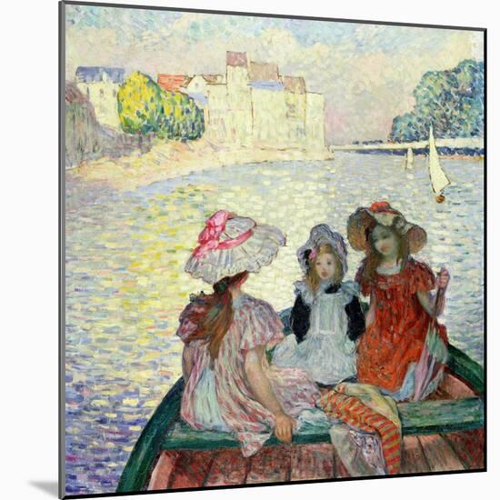 Young Girls in a Boat, c.1900-Henri Lebasque-Mounted Giclee Print