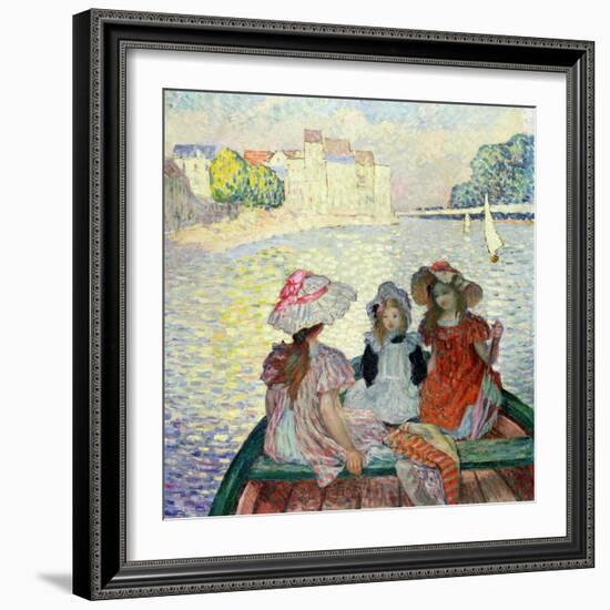 Young Girls in a Boat, c.1900-Henri Lebasque-Framed Giclee Print