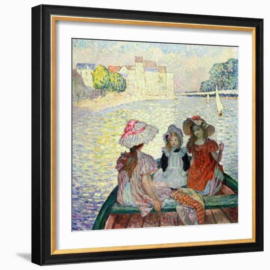 Young Girls in a Boat, c.1900-Henri Lebasque-Framed Giclee Print