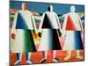 Young Girls in a Field, 1928-32-Kasimir Malevich-Mounted Giclee Print