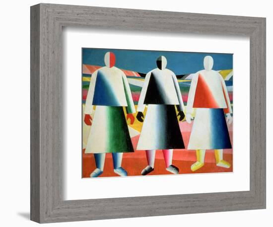 Young Girls in a Field, 1928-32-Kasimir Malevich-Framed Giclee Print
